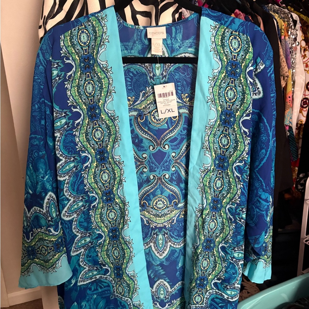 Brighton Blue and Green Kimono